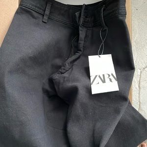 HIGH-WAISTED ZW SAILOR STRAIGHT JEANS
BLACK